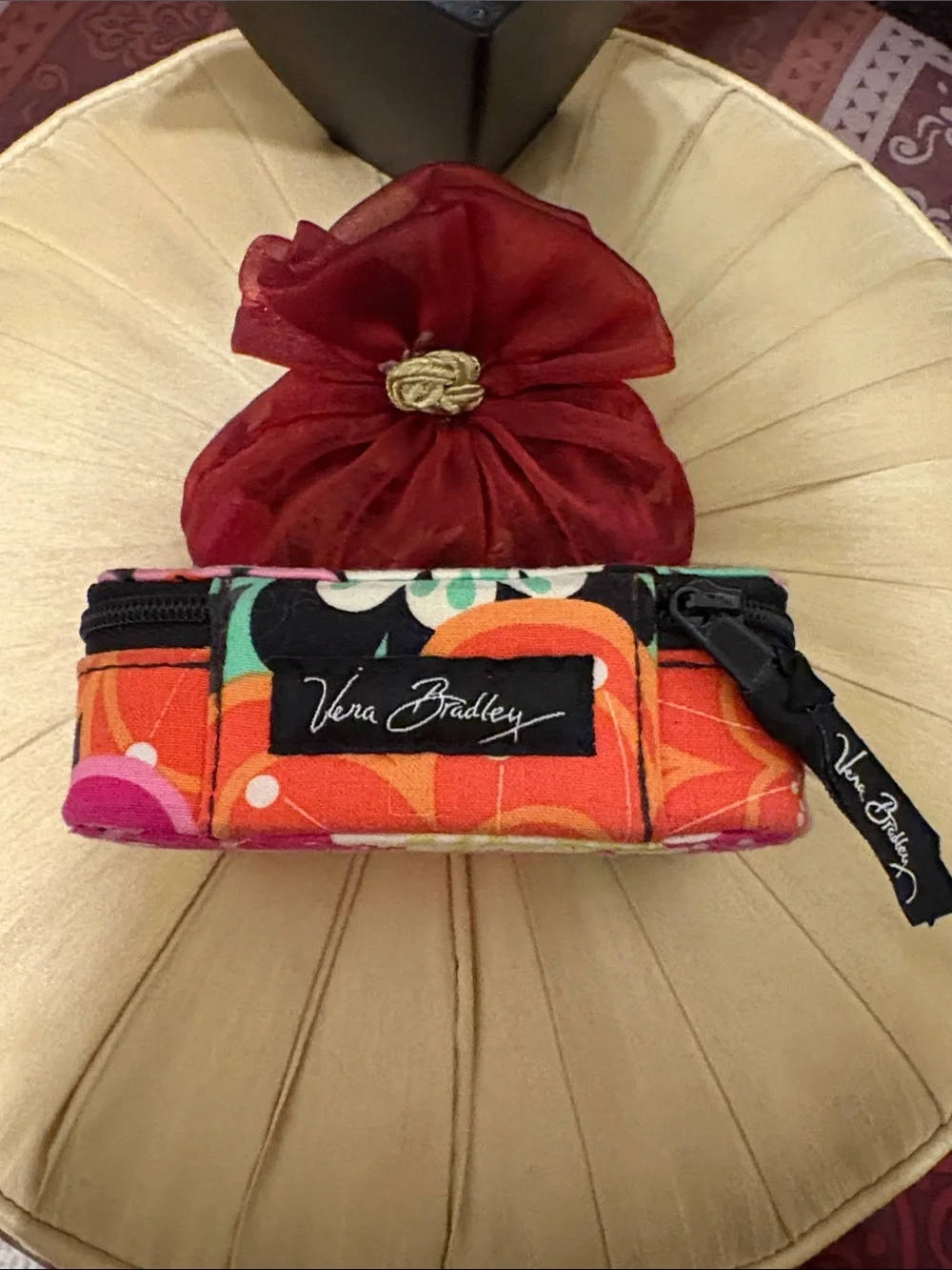 Vera Bradley Small Floral Zip travel pill case pouch/Wallet